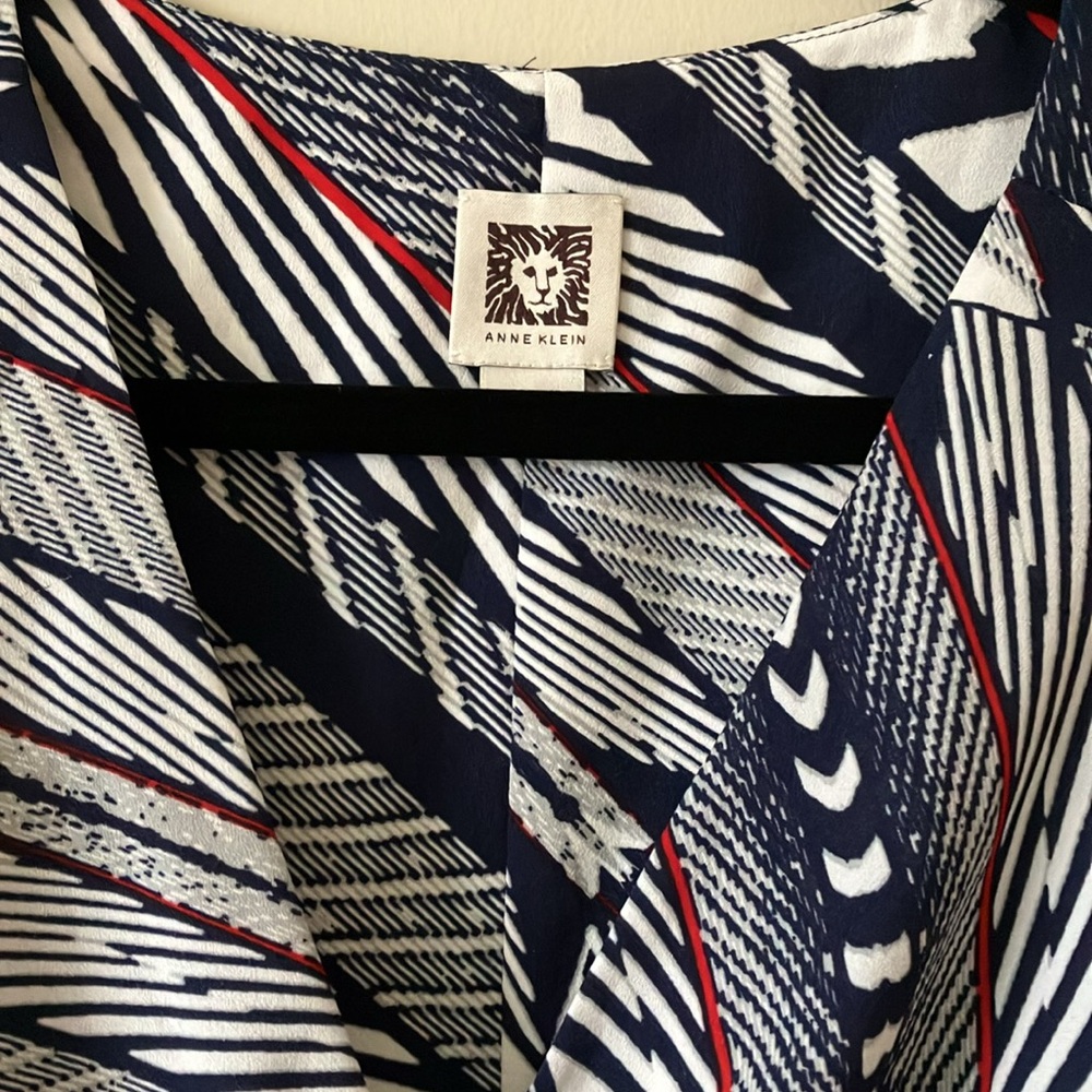 Red white blue wrap dress